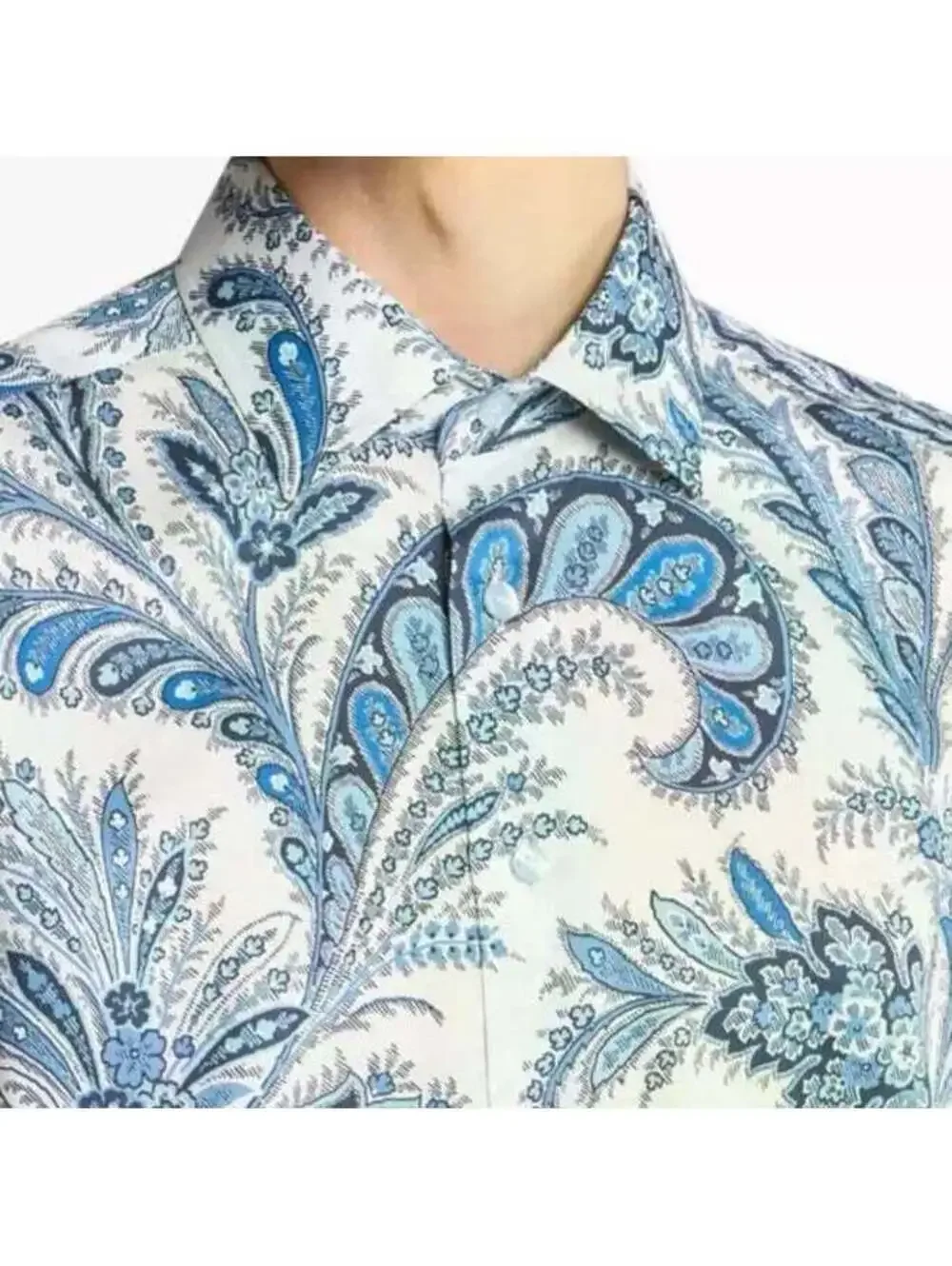 Etro Men's Paisley Jacquard Roma-Fit Dress Shirt size 42